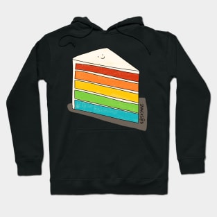 A slice of rainbow cake Hoodie